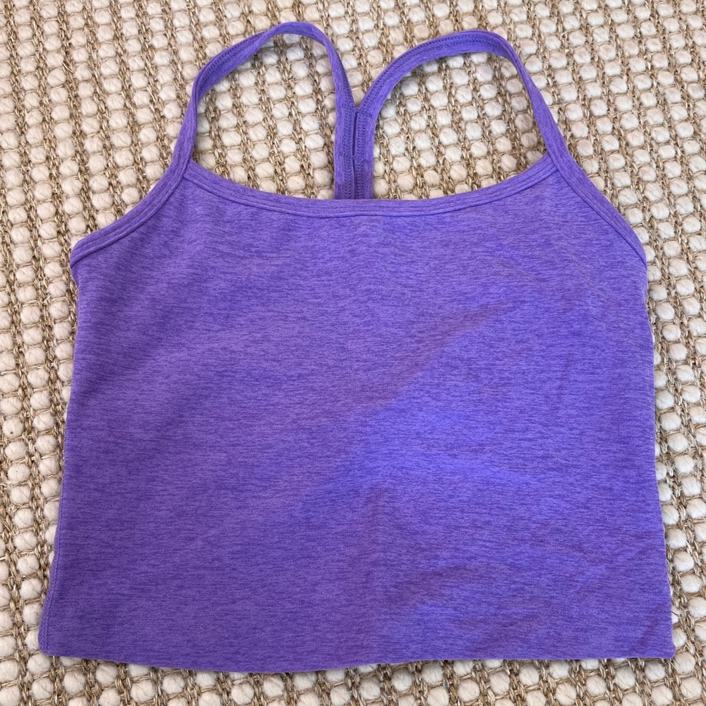 Beyond Yoga cropped space dye tank purple xxs worn once!